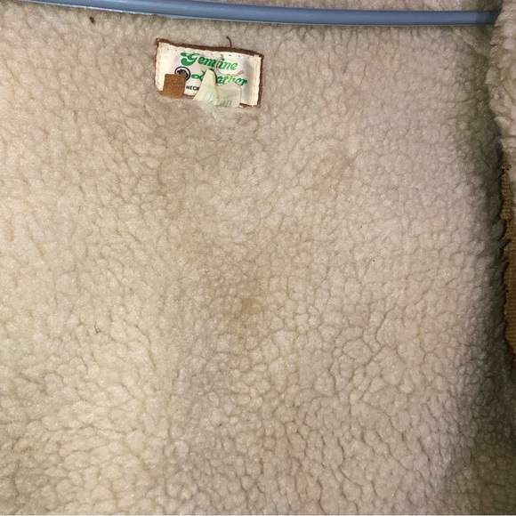 Leather Vest Made in Mexico inside pocket sz 40 defects on lease read - Picture 6 of 7